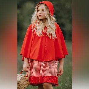 Sweet Honey Clothing. Little Red Riding Hood Halloween Costume. Dress & Cape